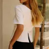 BLUSA ALEXIA PEPLUM - OFF WHITE