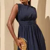 VESTIDO ESMERALDA LONGO FESTA - AZUL MARINHO