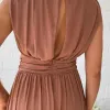 VESTIDO ESMERALDA LONGO FESTA - MARROM