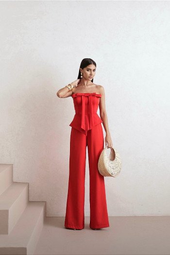 MACACÃO FRANÇOISE T.Q.C ALFAITARIA - VERMELHO