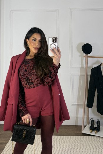 BLAZER RITA ALFAIATARIA GLAMOROUS - VINHO