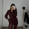 CONJUNTO FERNANDA CAMISA RENDA GLAMOROUS - VINHO