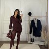 CONJUNTO FERNANDA CAMISA RENDA GLAMOROUS - VINHO
