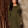 VESTIDO SORAYA MANGA LONGA - VERDE OLIVA