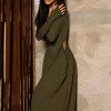 VESTIDO SORAYA MANGA LONGA - VERDE OLIVA