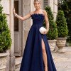 VESTIDO DE FESTA ÍRIS ZIBELINE T.Q.C - AZUL MARINHO