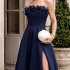 VESTIDO DE FESTA ÍRIS ZIBELINE T.Q.C - AZUL MARINHO
