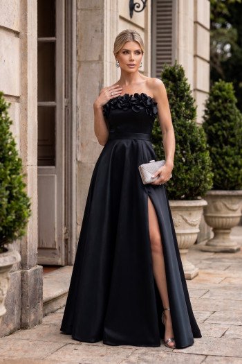 VESTIDO DE FESTA ÍRIS ZIBELINE T.Q.C - PRETO