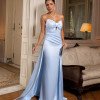 VESTIDO DE FESTA MONALISA SAIA SEREIA CREPE VOGUE T.Q.C - AZUL SERENITY