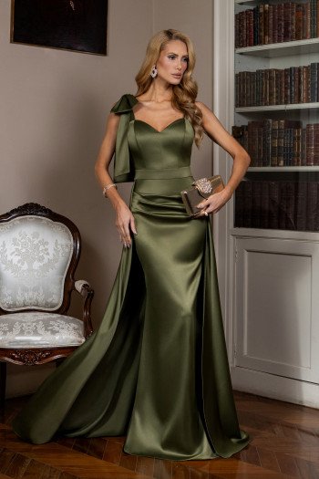 VESTIDO DE FESTA SEVILHA ALFAIATARIA PRADA - VERDE OLIVA