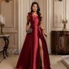 VESTIDO DE FESTA CLÁUDIA ZIBELINE UM OMBRO FLOR - MARSALA