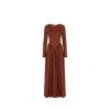 VESTIDO SORAYA MANGA LONGA - CHOCOLATE