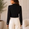 BLAZER CROPPED DALILA ALFAITARIA - PRETO
