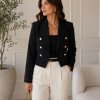 BLAZER CROPPED DALILA ALFAITARIA - PRETO