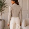 BLAZER CROPPED DALILA ALFAITARIA - CINZA CLARO