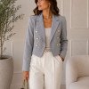 BLAZER CROPPED DALILA ALFAITARIA - CINZA 