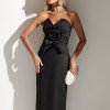 VESTIDO TICIANE ROSA BUSTO ALFAIATARIA T.Q.C. - PRETO