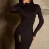 VESTIDO SUZANE MANGA LONGA DETALHE CINTURA - PRETO