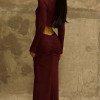 VESTIDO SUZANE MANGA LONGA DETALHE CINTURA - VINHO