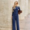 CONJUNTO ANA PAULA BLUSA NÓ - AZUL MARINHO