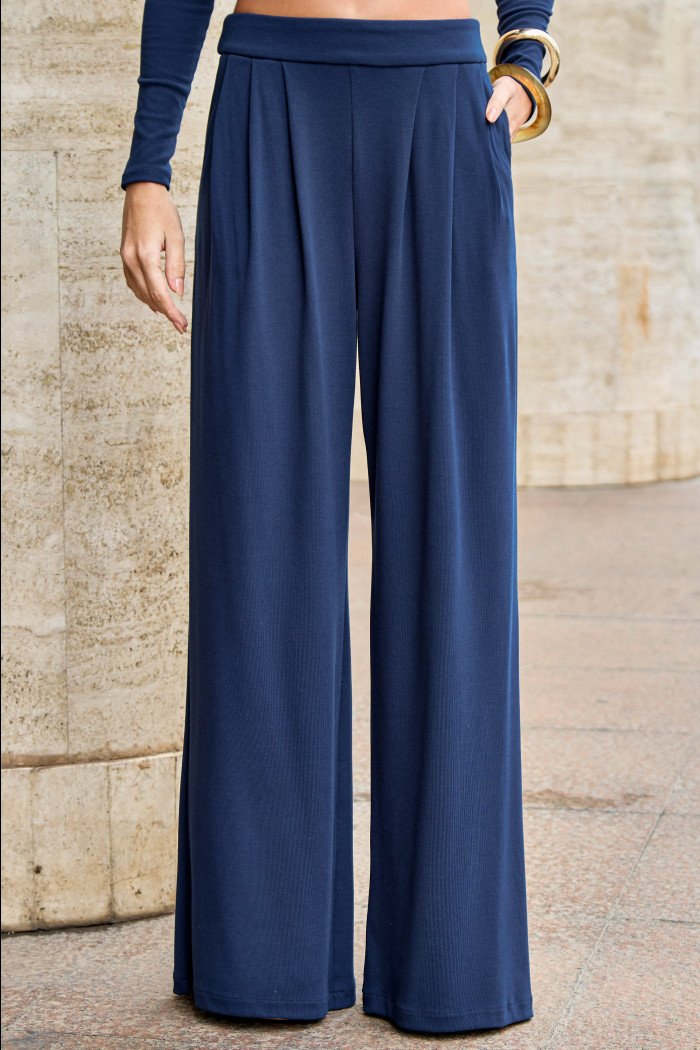 CONJUNTO ANA PAULA BLUSA NÓ - AZUL MARINHO
