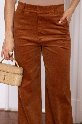 CALÇA BRUXELAS COTELÊ - CAMEL
