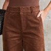 CALÇA BRUXELAS COTELÊ - MARROM