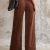 CALÇA BRUXELAS COTELÊ - MARROM