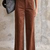 CALÇA BRUXELAS COTELÊ - MARROM
