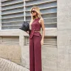 CONJUNTO ANNA ALFAIATARIA DETALHE BOTÃO - MARSALA