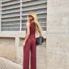 CONJUNTO ANNA ALFAIATARIA DETALHE BOTÃO - MARSALA