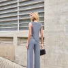 CONJUNTO ANNA ALFAIATARIA DETALHE BOTÃO - CINZA