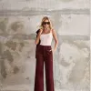 CALÇA BRUXELAS COTELÊ - VINHO