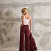 CALÇA BRUXELAS COTELÊ - VINHO