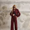 CALÇA BRUXELAS COTELÊ - VINHO