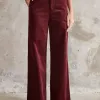 CALÇA BRUXELAS COTELÊ - VINHO
