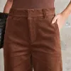 CALÇA BRUXELAS COTELÊ - MARROM