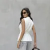 COLETE ALFAIATARIA TATI COM CINTO - BRANCO