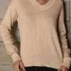 BLUSA FLUFFY DECOTE V - BEGE