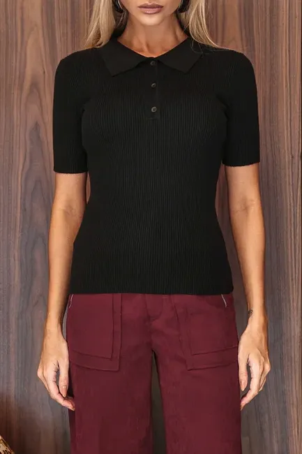 BLUSA JASMINE POLO - PRETO