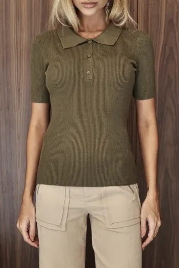 BLUSA JASMINE POLO - VERDE MILITAR