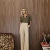 CALÇA JOSIANE CUPRO - AREIA