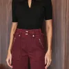 CALÇA JOSIANE CUPRO - VINHO