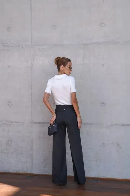 CALÇA JOSIANE CUPRO - PRETO