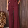 CALÇA JOSIANE CUPRO - VINHO