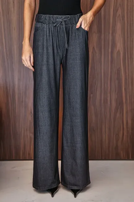 CALÇA MANU CÓS ELÁSTICO - AZUL JEANS