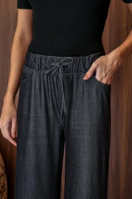 CALÇA MANU CÓS ELÁSTICO - AZUL JEANS