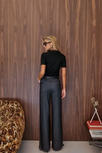 CALÇA MANU CÓS ELÁSTICO - AZUL JEANS