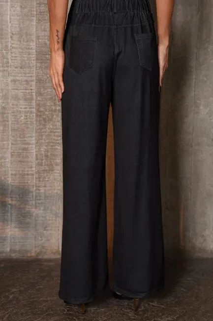 CALÇA MANU CÓS ELÁSTICO - PRETO