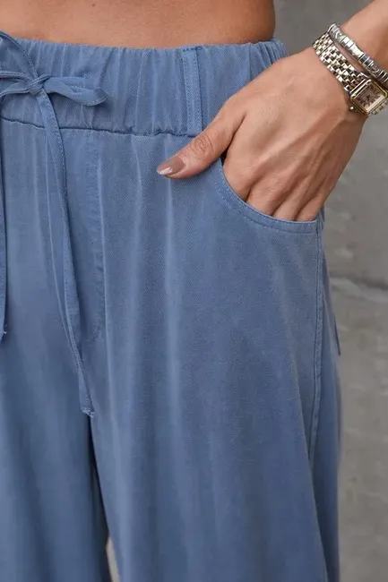 CALÇA MANU CÓS ELÁSTICO - AZUL CLARO